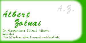 albert zolnai business card